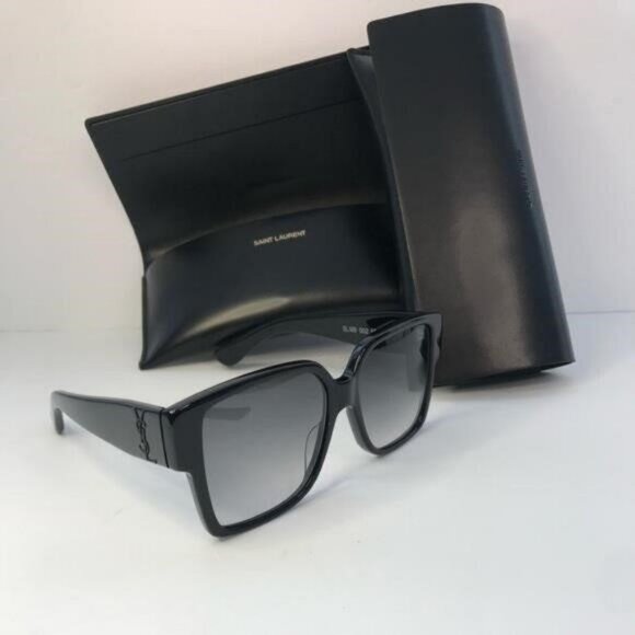 New  - 💯 Authentic Saint Laurent Black Grey Sunglasses SLM9 - Picture 17 of 17